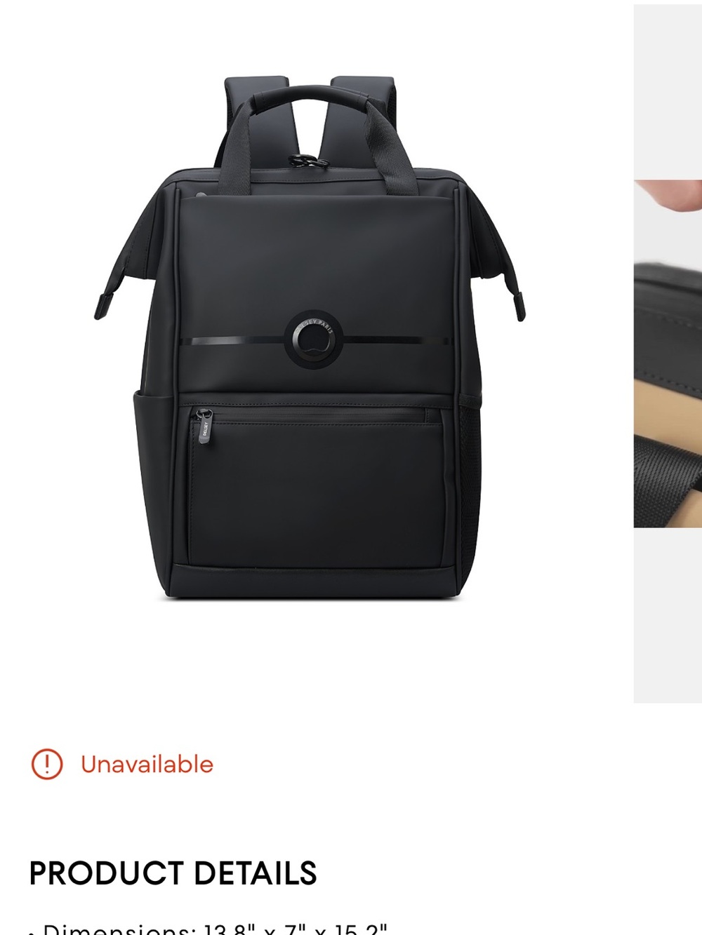 Delsey paris turenne backpack - Sleek Everyday Bag